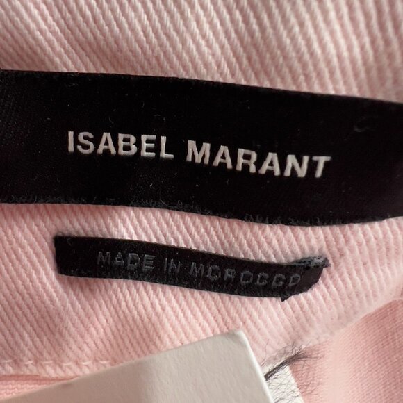 Isabel Marant Women's Nanouli Light Pink High-Rise Pants/Jeans NWT - Picture 8 of 11